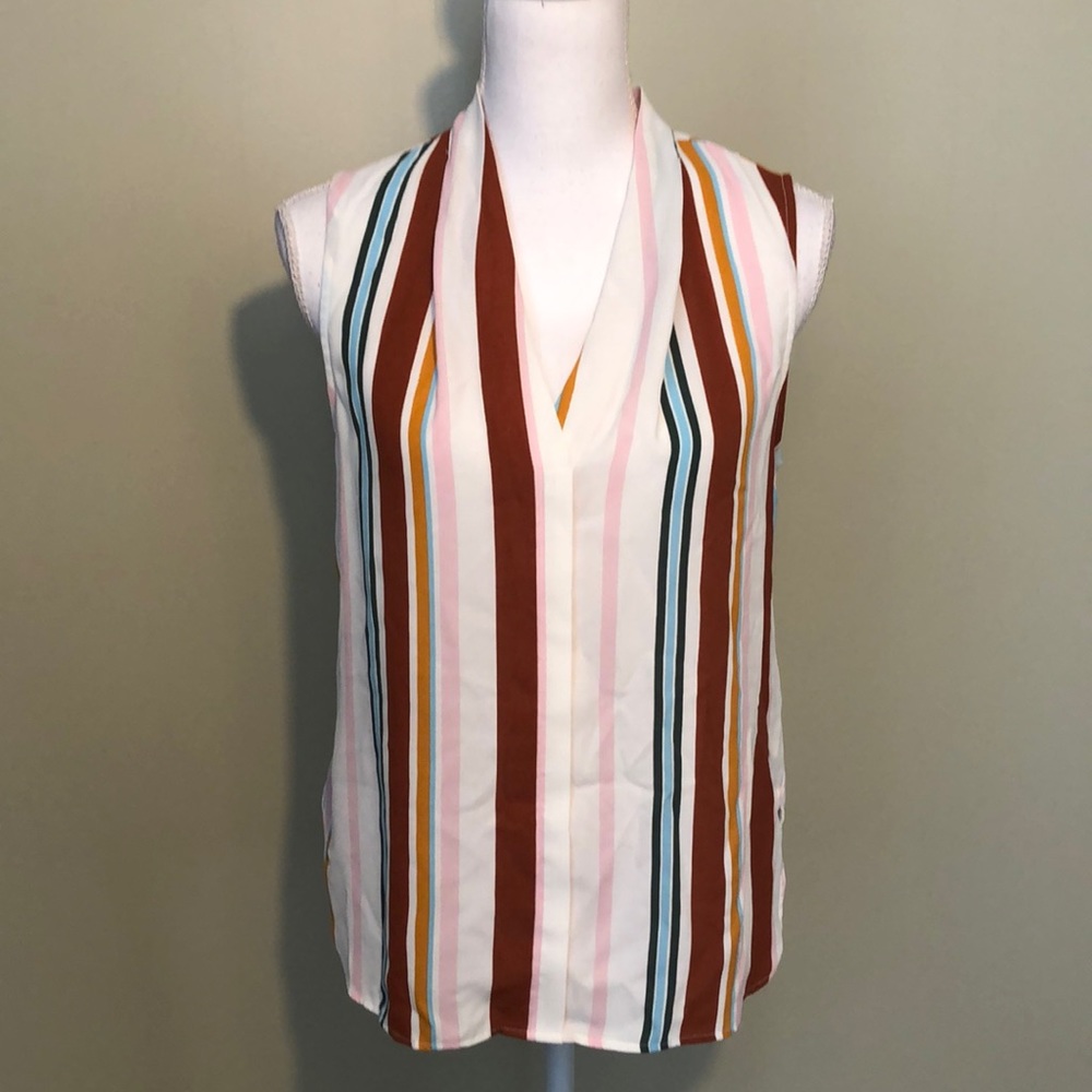 Halogen Striped Sleeveless Top